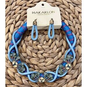 Crystal Necklace Earrings & Bracelet Jewelry Set Pink Fairycore